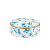 Ginori Oro Di Doccia Turchese Round Box With Cover - 5"
